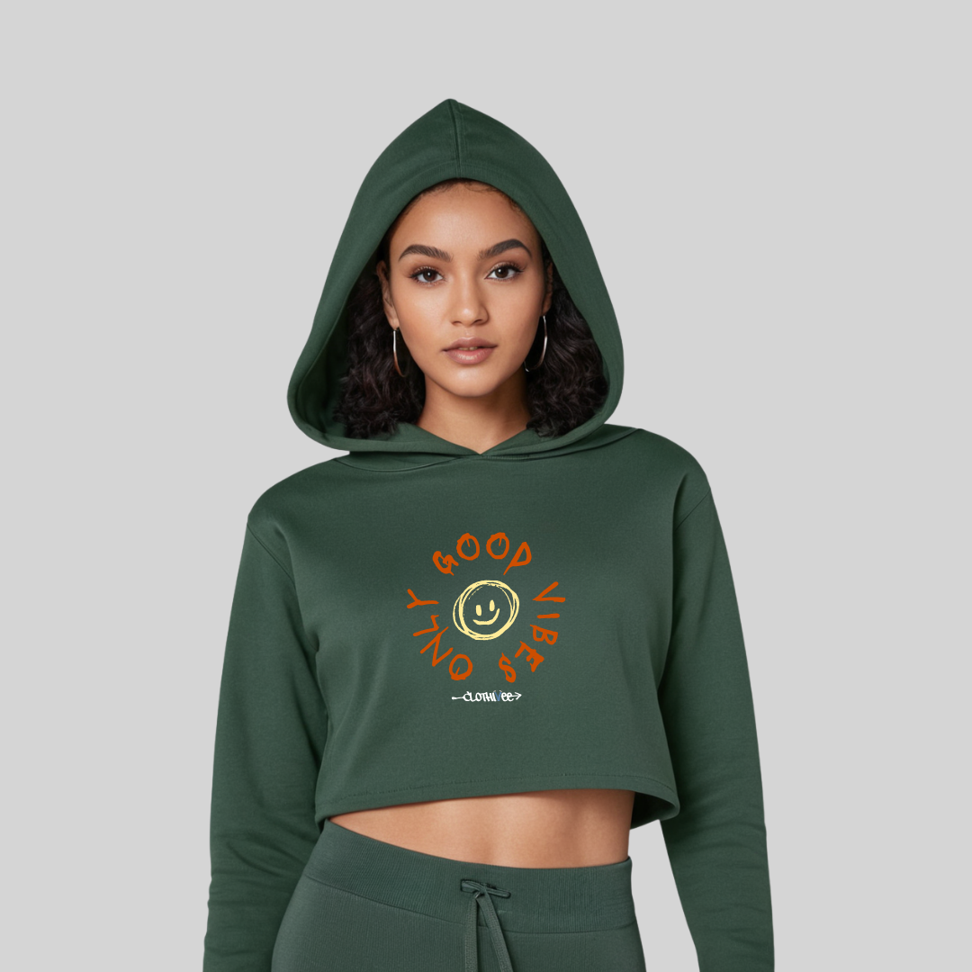 Good Vibes Only Women’s Crop Hoodie