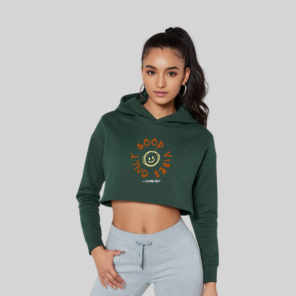 Good Vibes Only Women’s Crop Hoodie