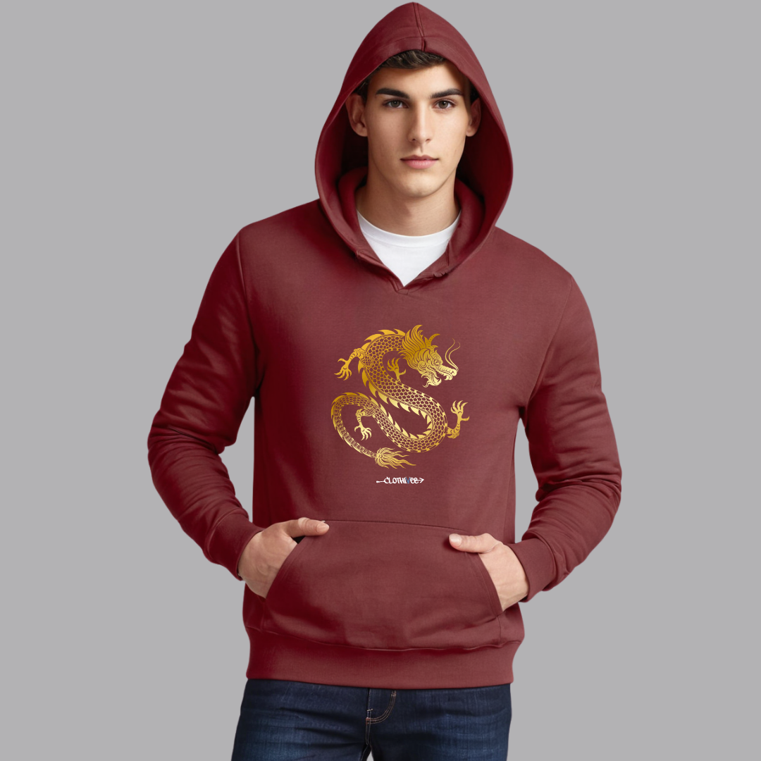 Clothivee Golden Dragon Hoodie