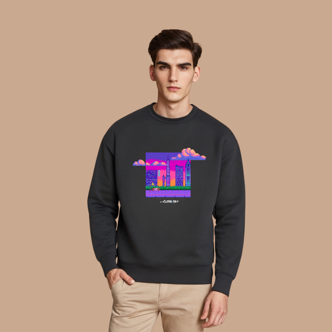 Pixel Dream Cityscape Sweatshirt