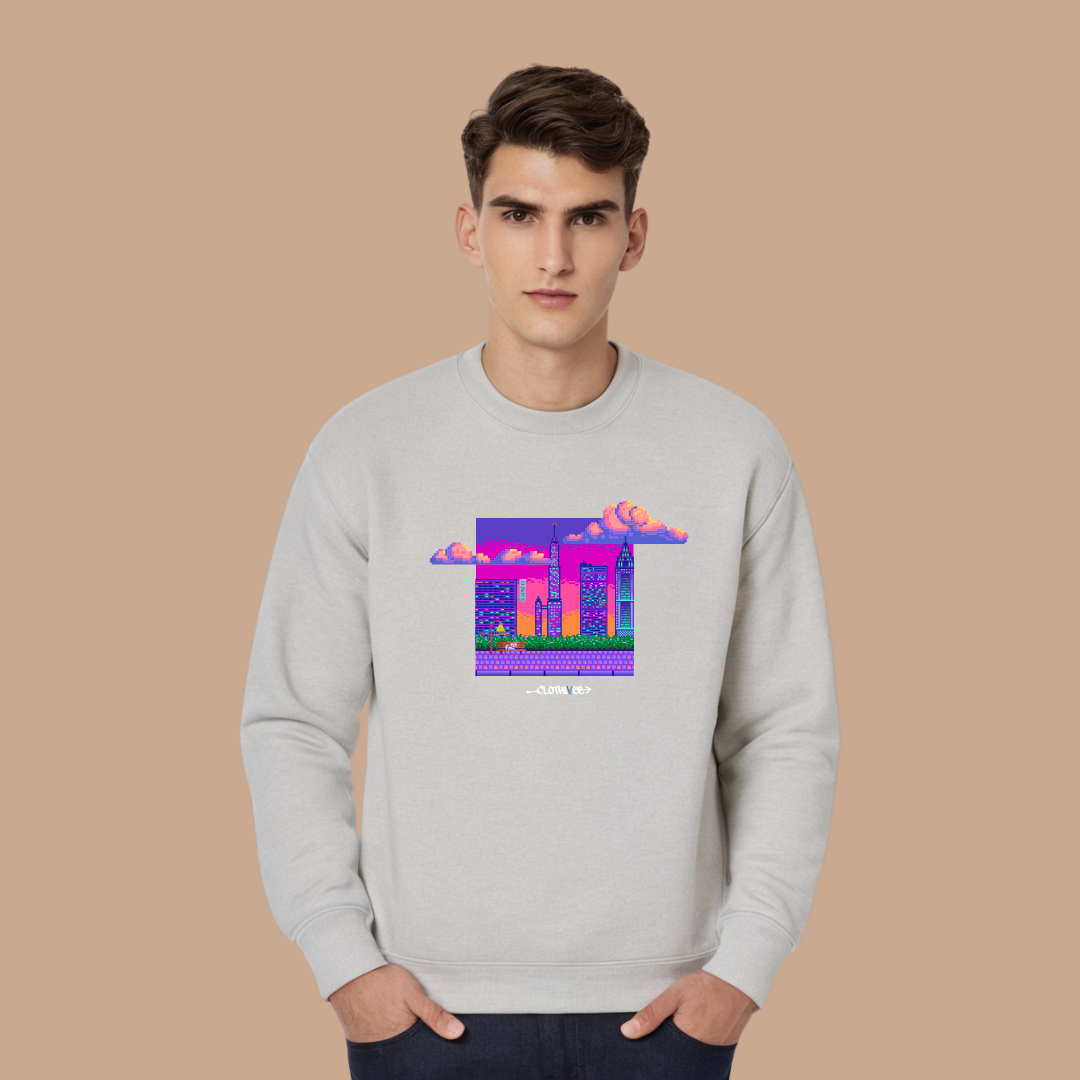Pixel Dream Cityscape Sweatshirt
