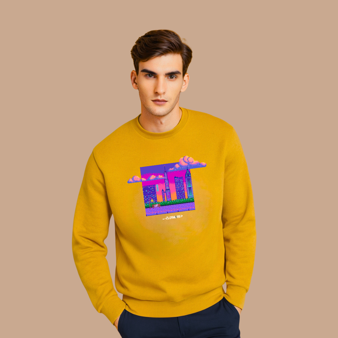 Pixel Dream Cityscape Sweatshirt
