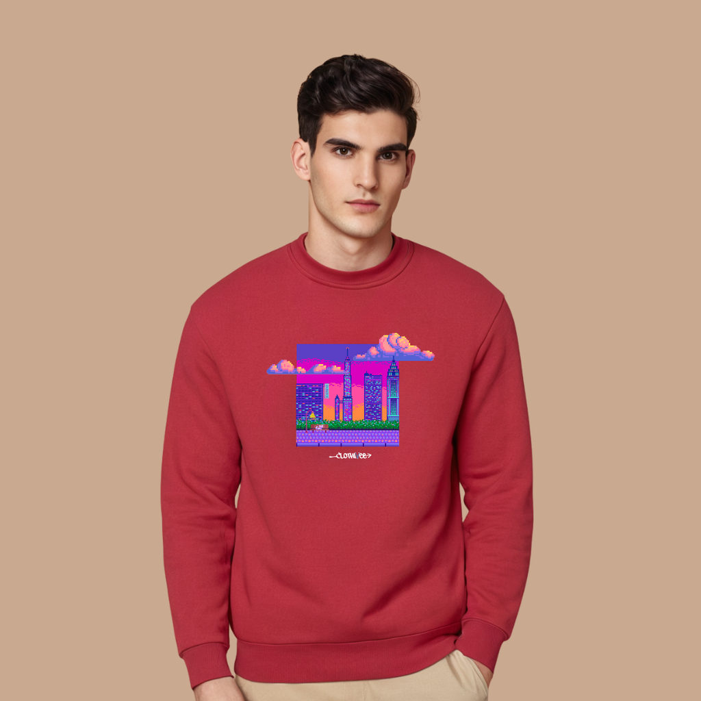Pixel Dream Cityscape Sweatshirt