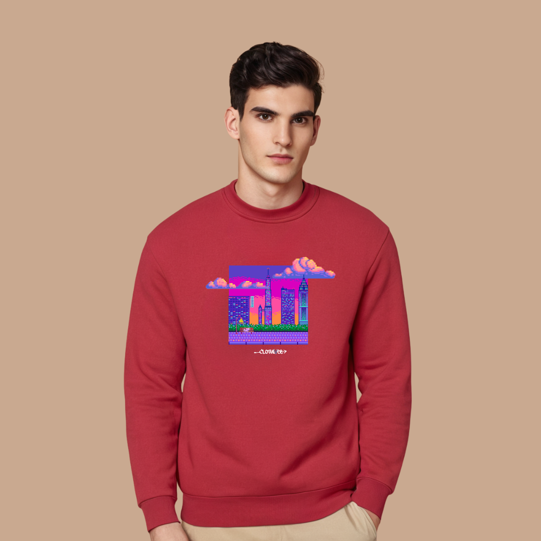 Pixel Dream Cityscape Sweatshirt