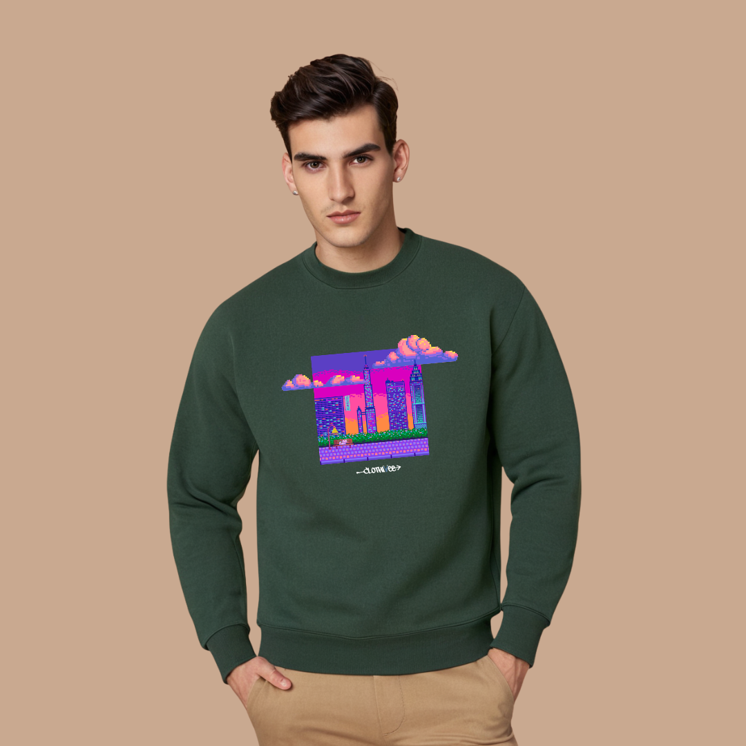Pixel Dream Cityscape Sweatshirt