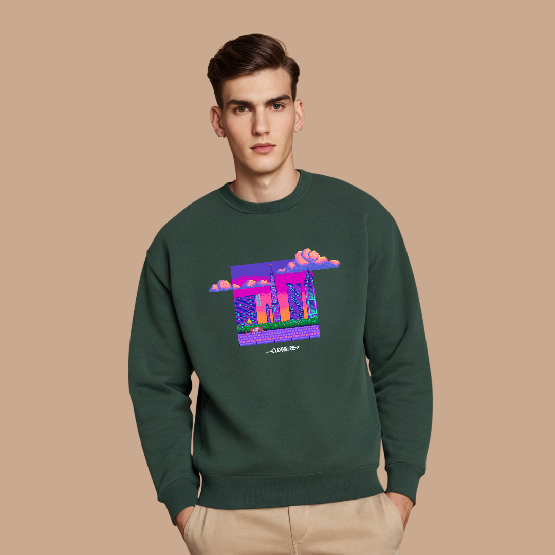 Pixel Dream Cityscape Sweatshirt