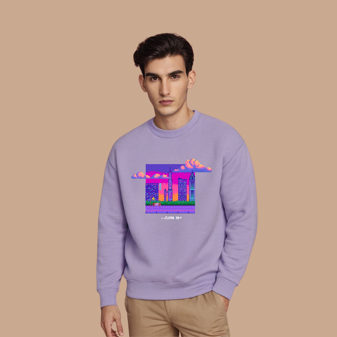 Pixel Dream Cityscape Sweatshirt