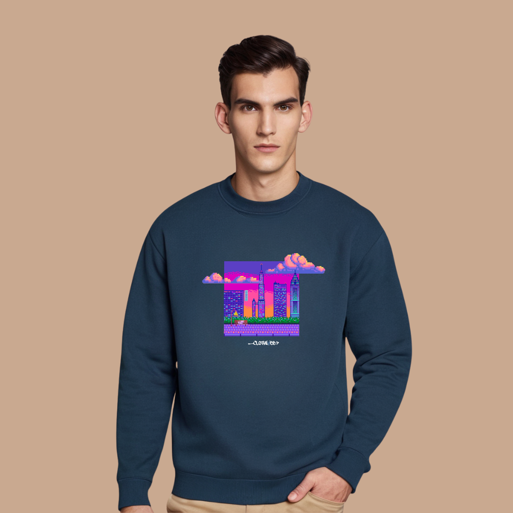 Pixel Dream Cityscape Sweatshirt
