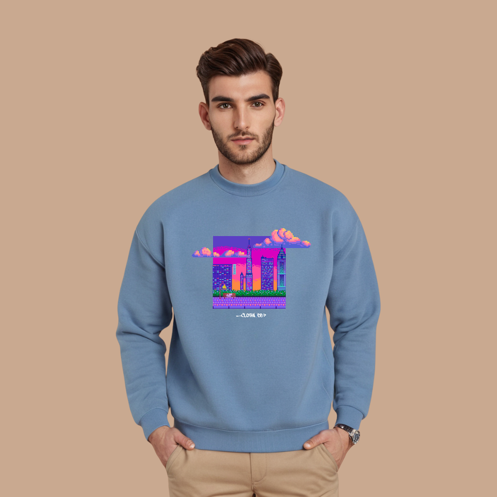 Pixel Dream Cityscape Sweatshirt