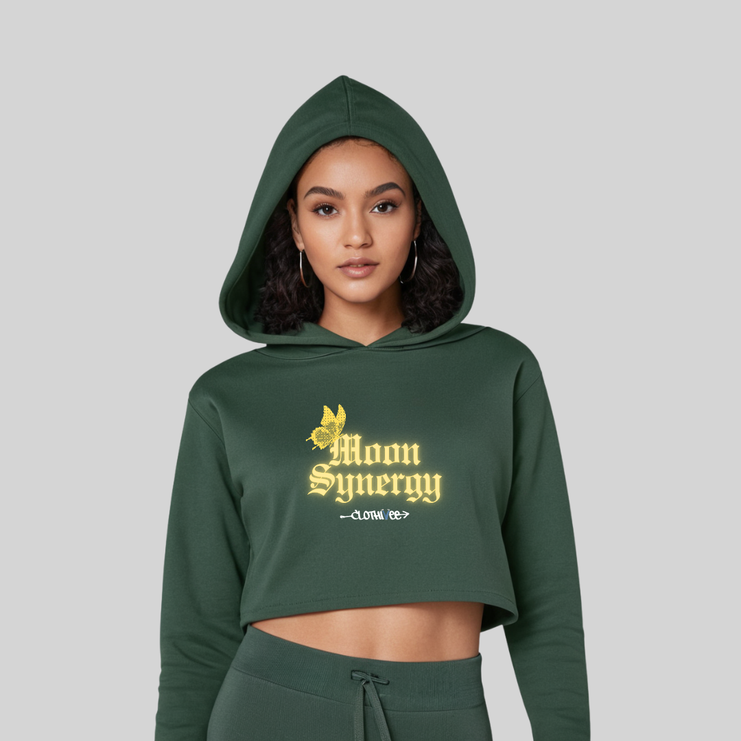 Moon Synergy Women’s Crop Hoodie