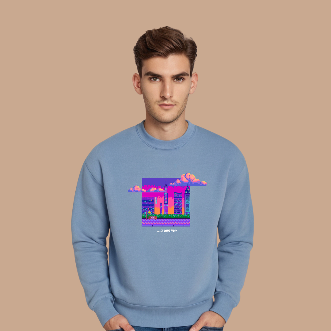 Pixel Dream Cityscape Sweatshirt