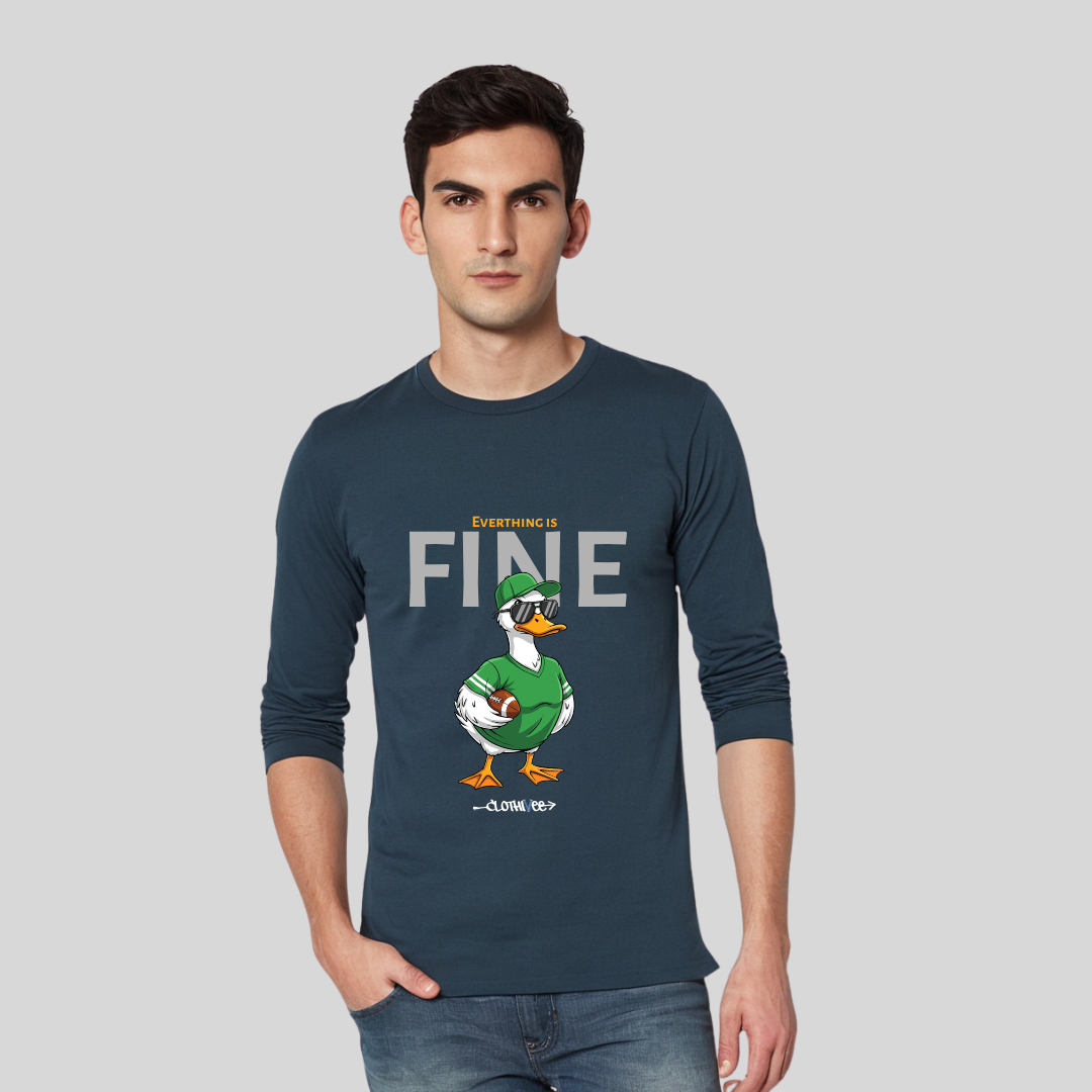 Clothivee Fine Duck Full Sleeves T-shirt