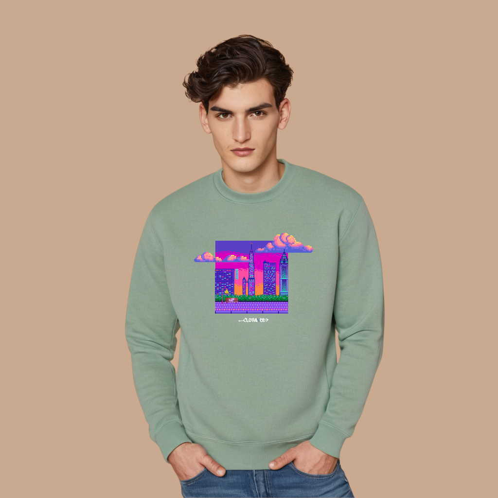 Pixel Dream Cityscape Sweatshirt