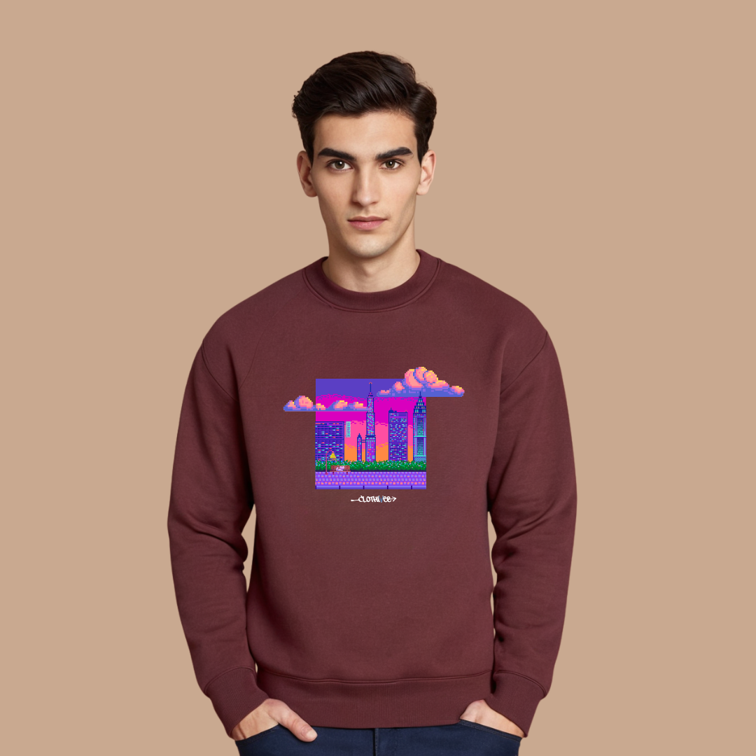 Pixel Dream Cityscape Sweatshirt