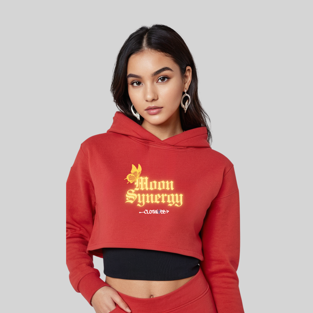 Moon Synergy Women’s Crop Hoodie