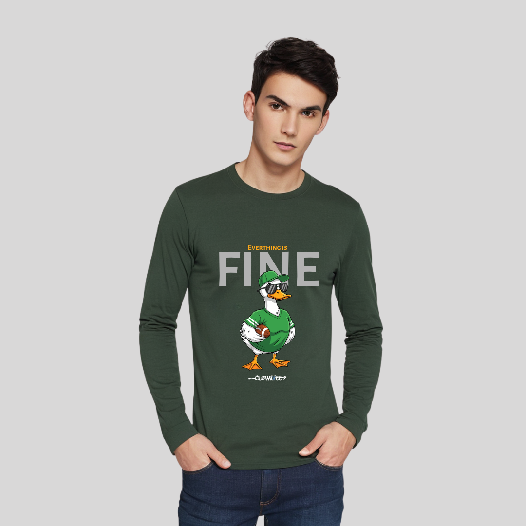 Clothivee Fine Duck Full Sleeves T-shirt