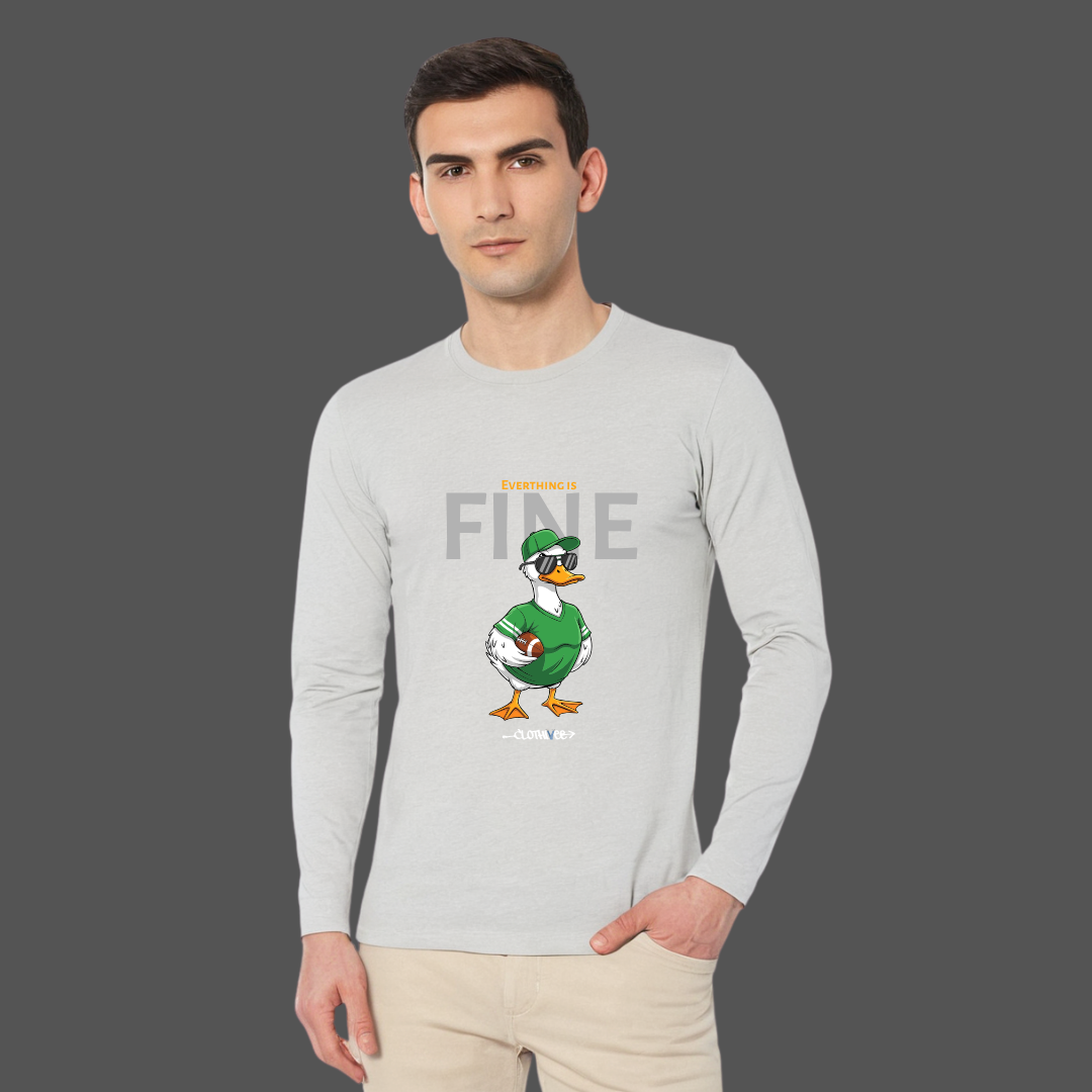 Clothivee Fine Duck Full Sleeves T-shirt
