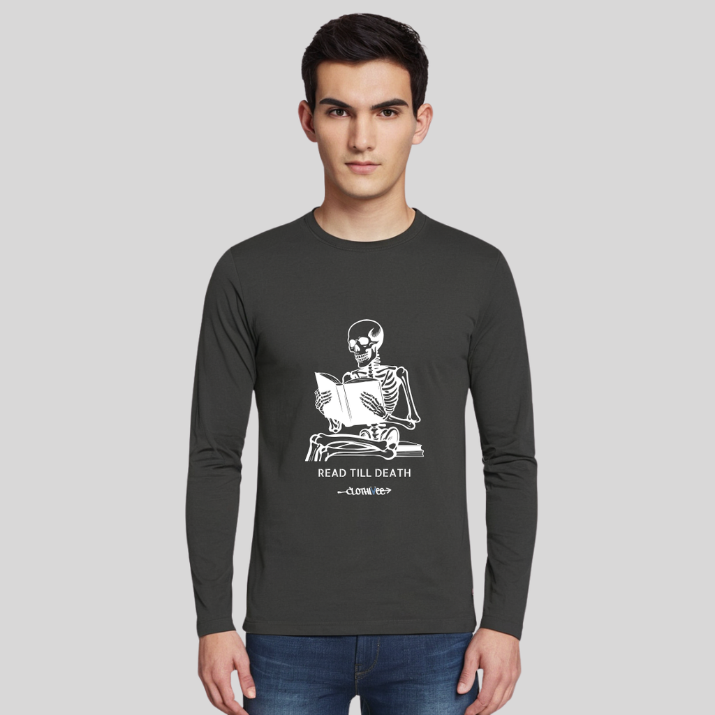 Clothivee Read Till Death Full Sleeves T-shirt