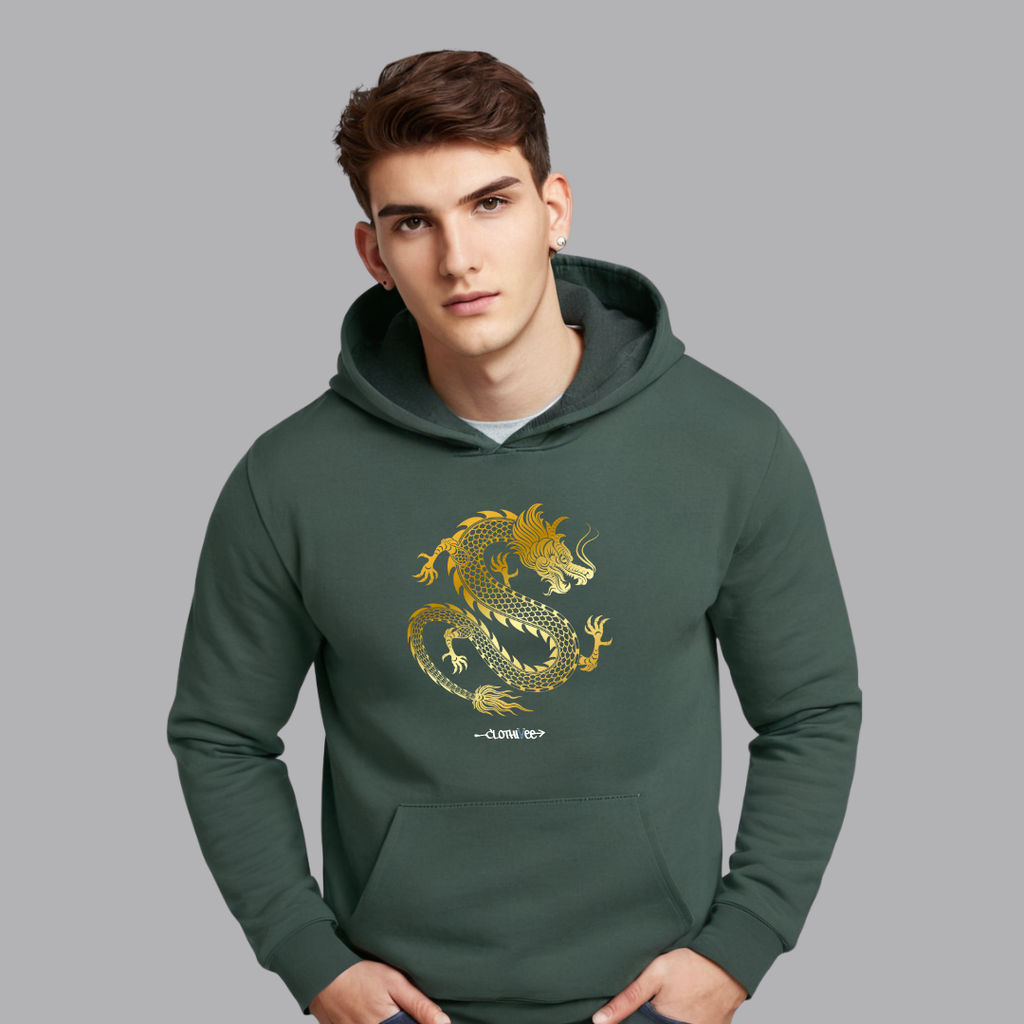 Clothivee Golden Dragon Hoodie