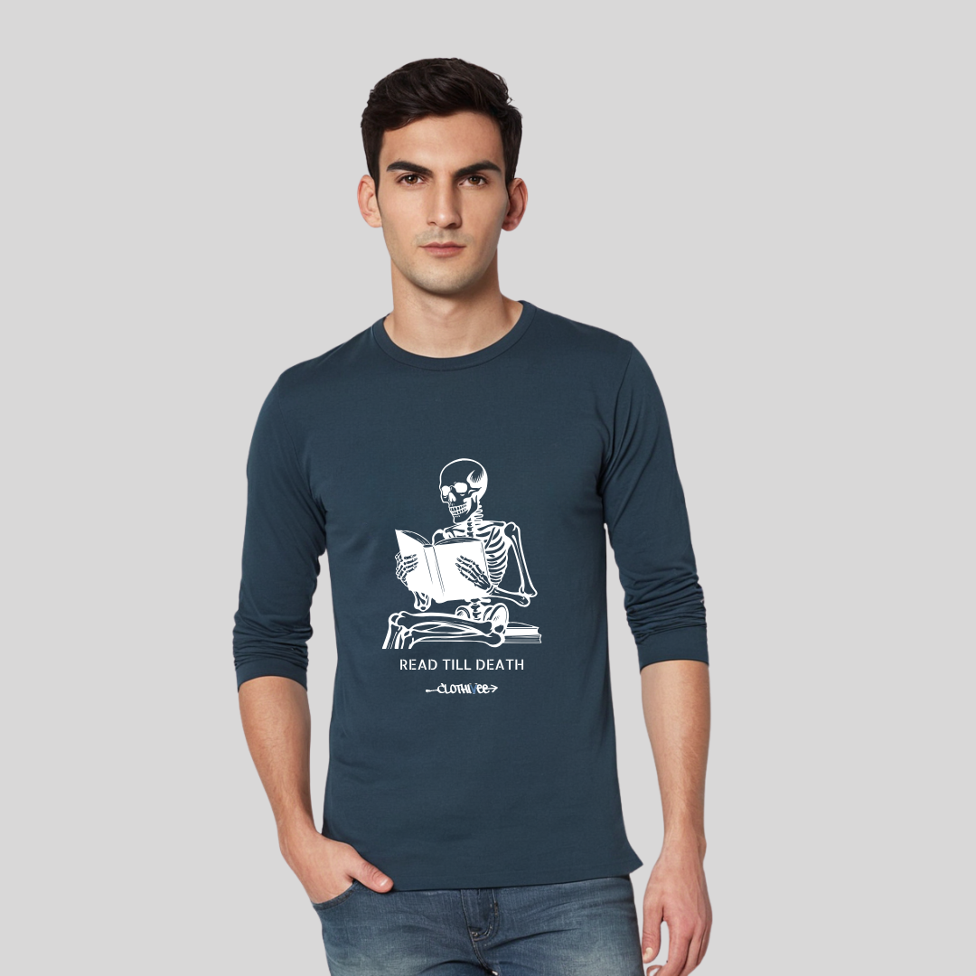 Clothivee Read Till Death Full Sleeves T-shirt