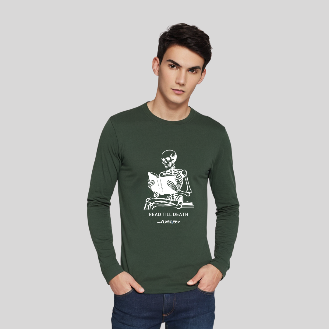 Clothivee Read Till Death Full Sleeves T-shirt
