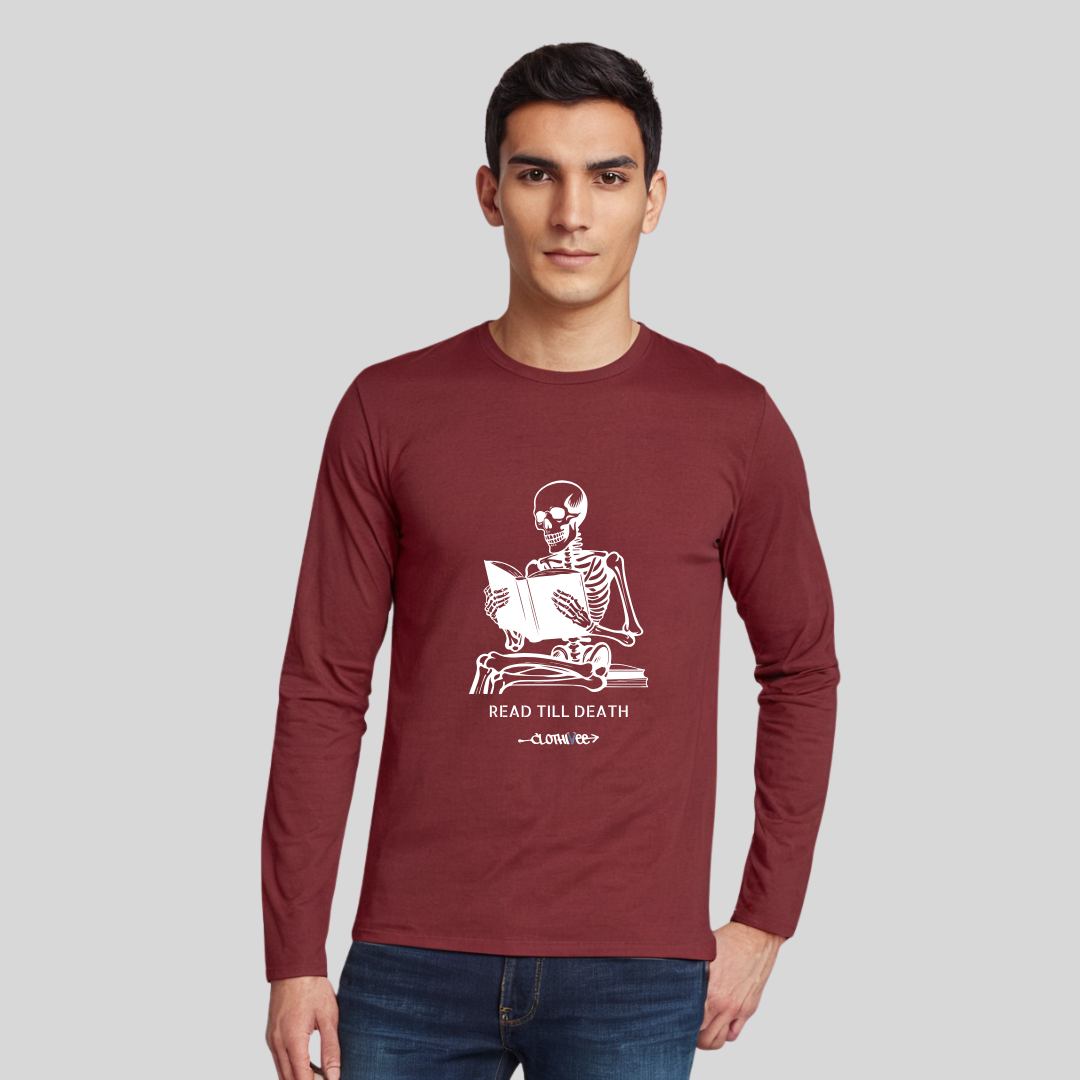 Clothivee Read Till Death Full Sleeves T-shirt
