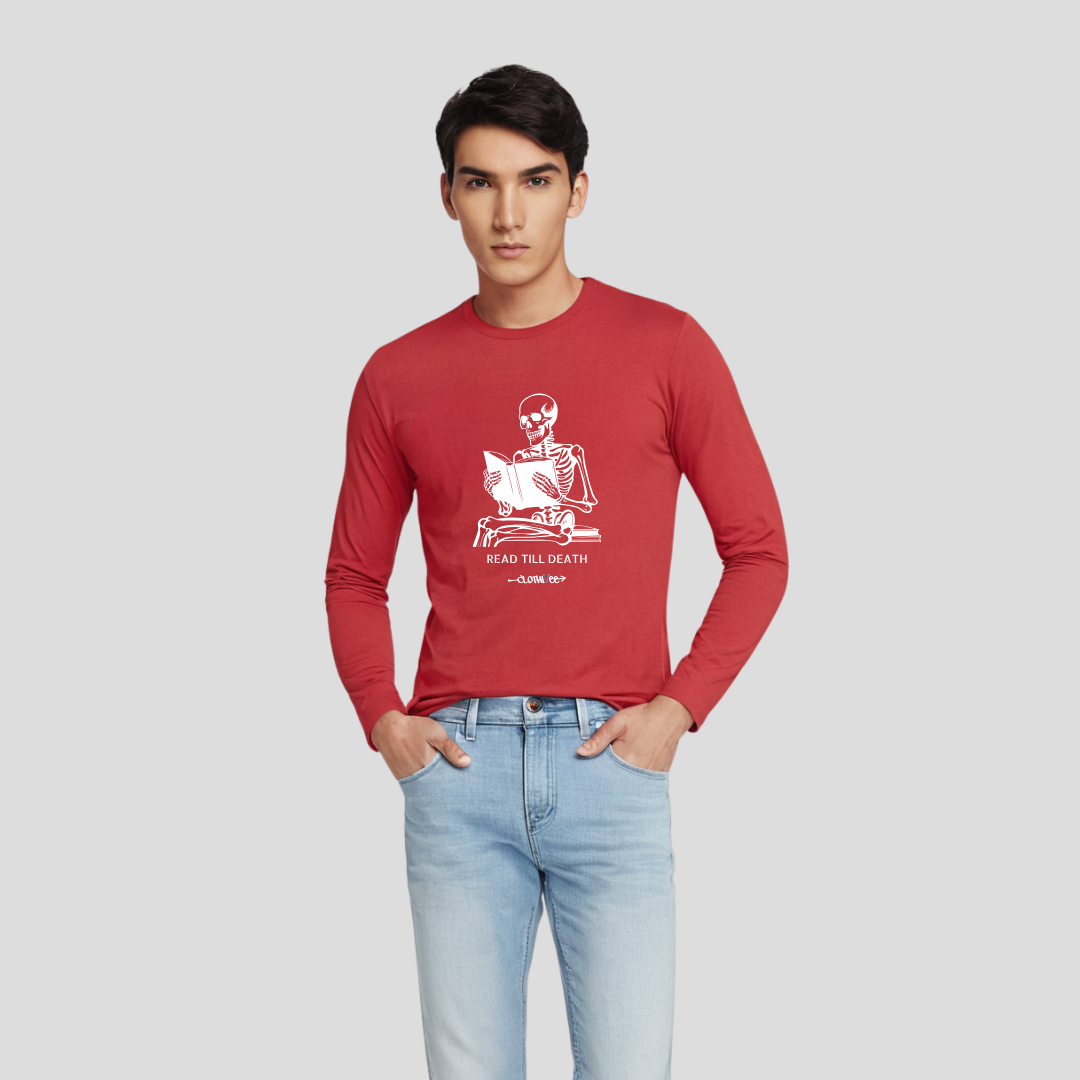 Clothivee Read Till Death Full Sleeves T-shirt