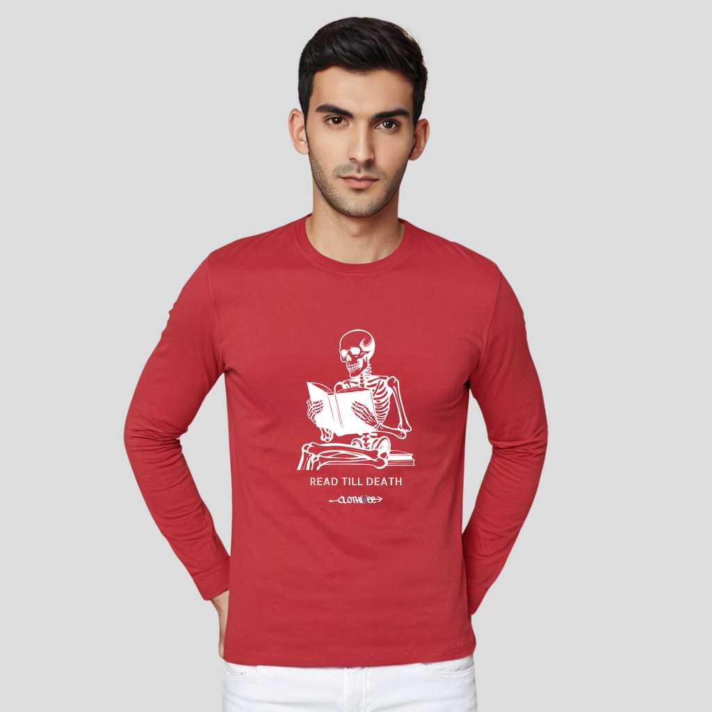 Clothivee Read Till Death Full Sleeves T-shirt
