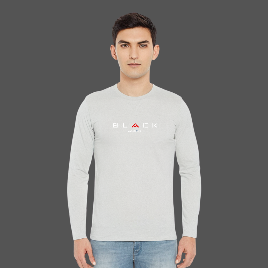 Clothivee Black Minimal Full Sleeves T-shirt