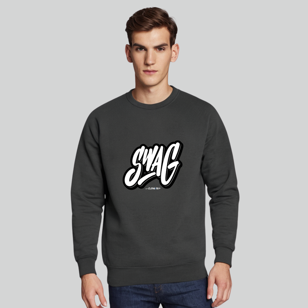 Clothivee Swag Script Crew Neck Sweatshirt