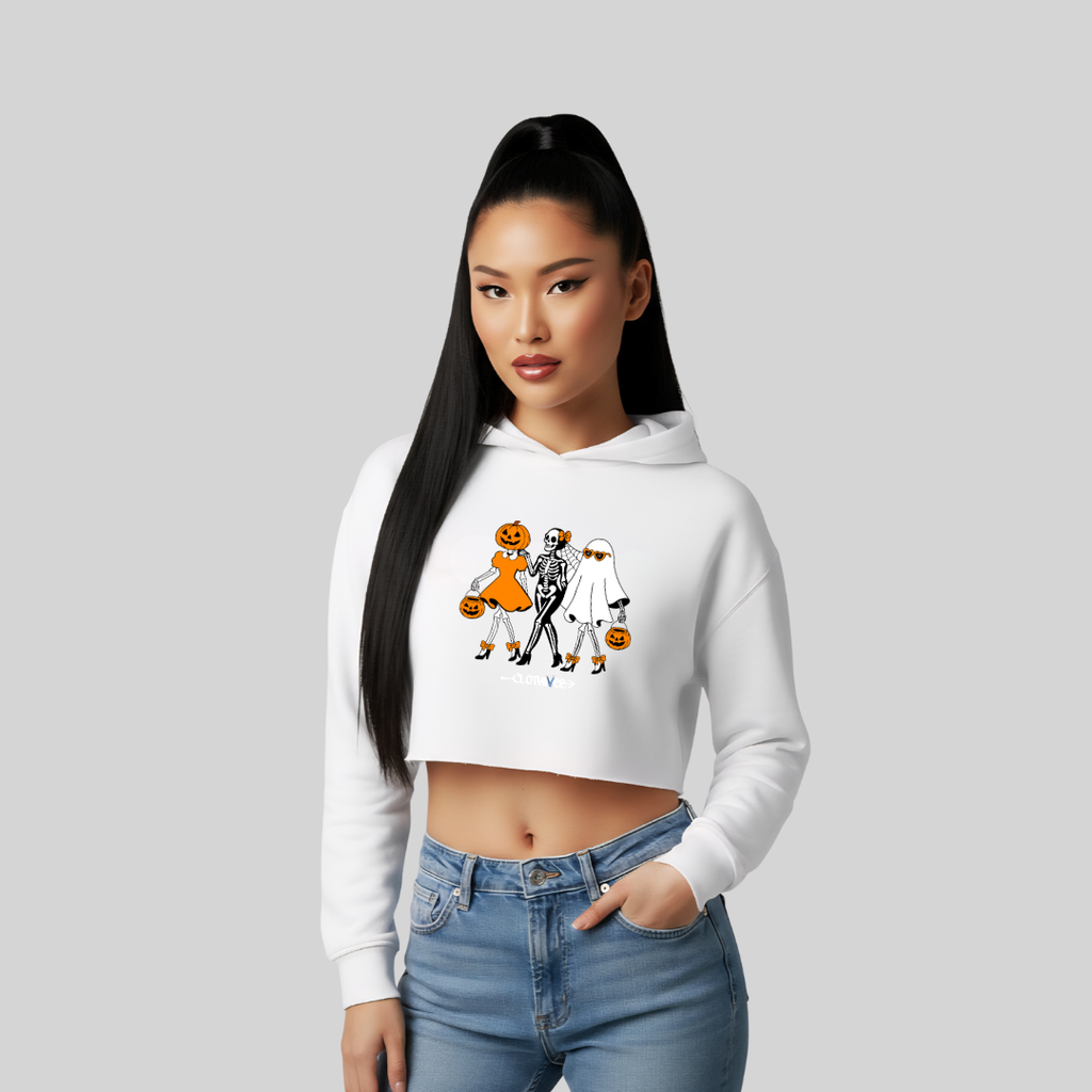 Halloween Trio Women’s Crop Hoodie