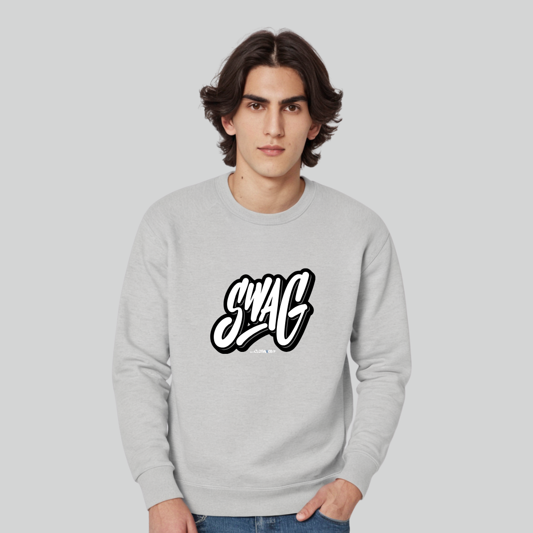 Clothivee Swag Script Crew Neck Sweatshirt