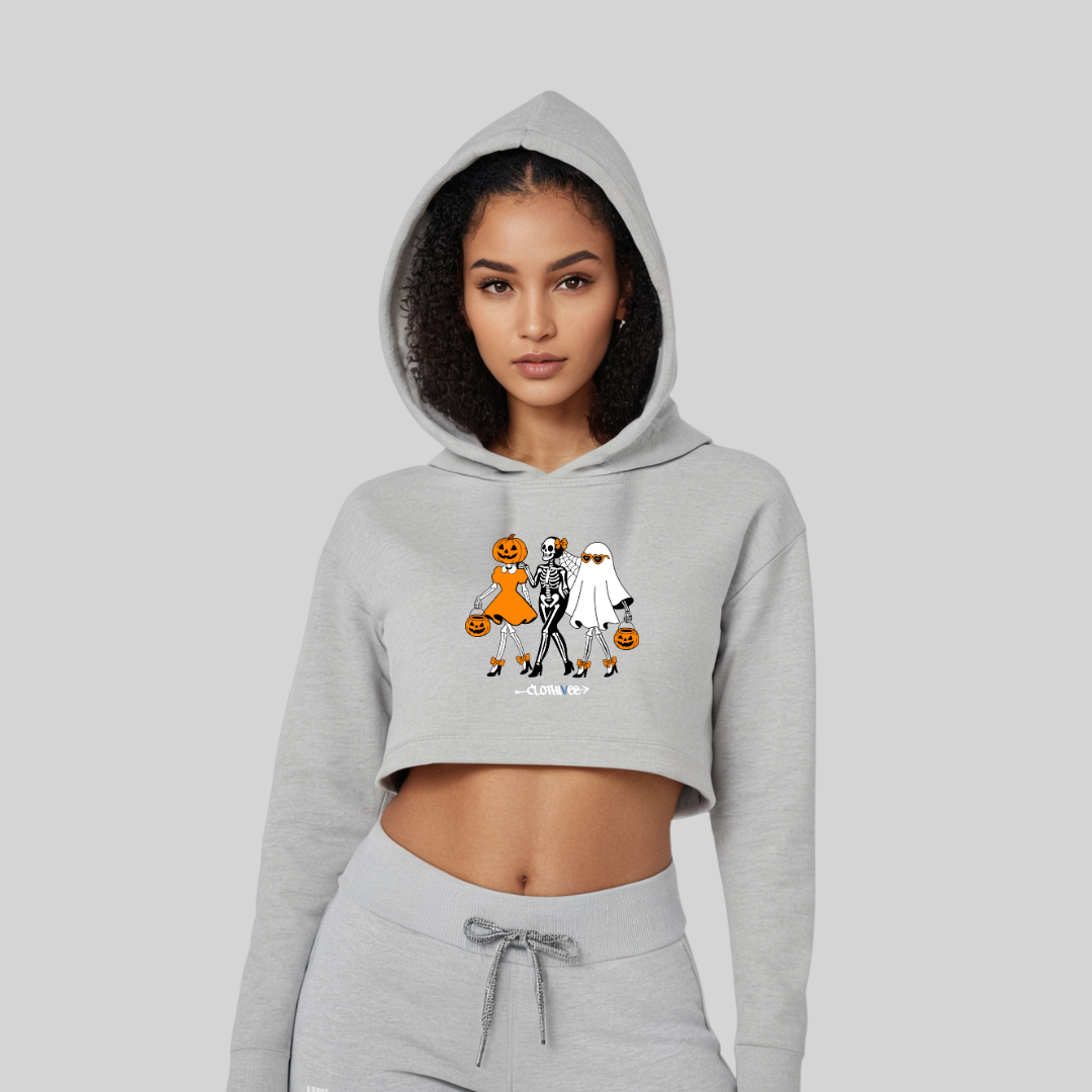 Halloween Trio Women’s Crop Hoodie
