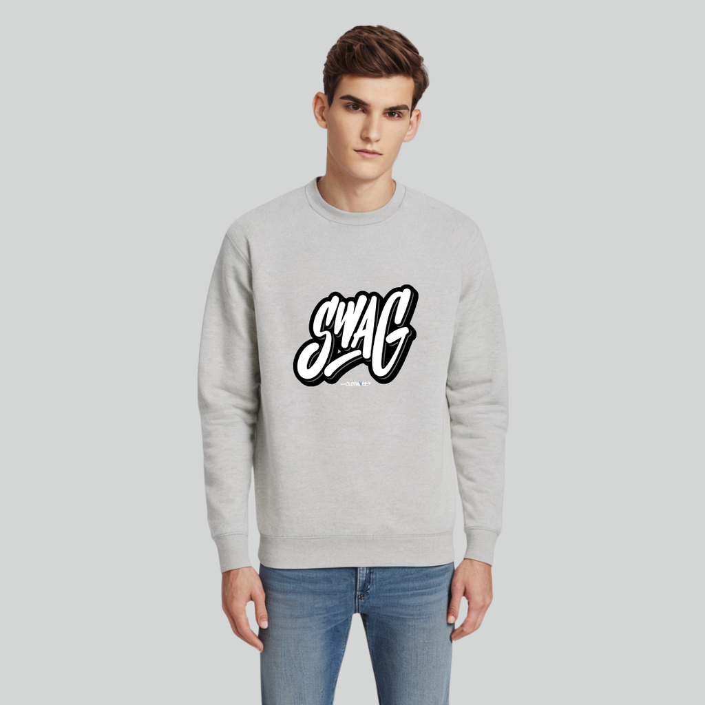 Clothivee Swag Script Crew Neck Sweatshirt