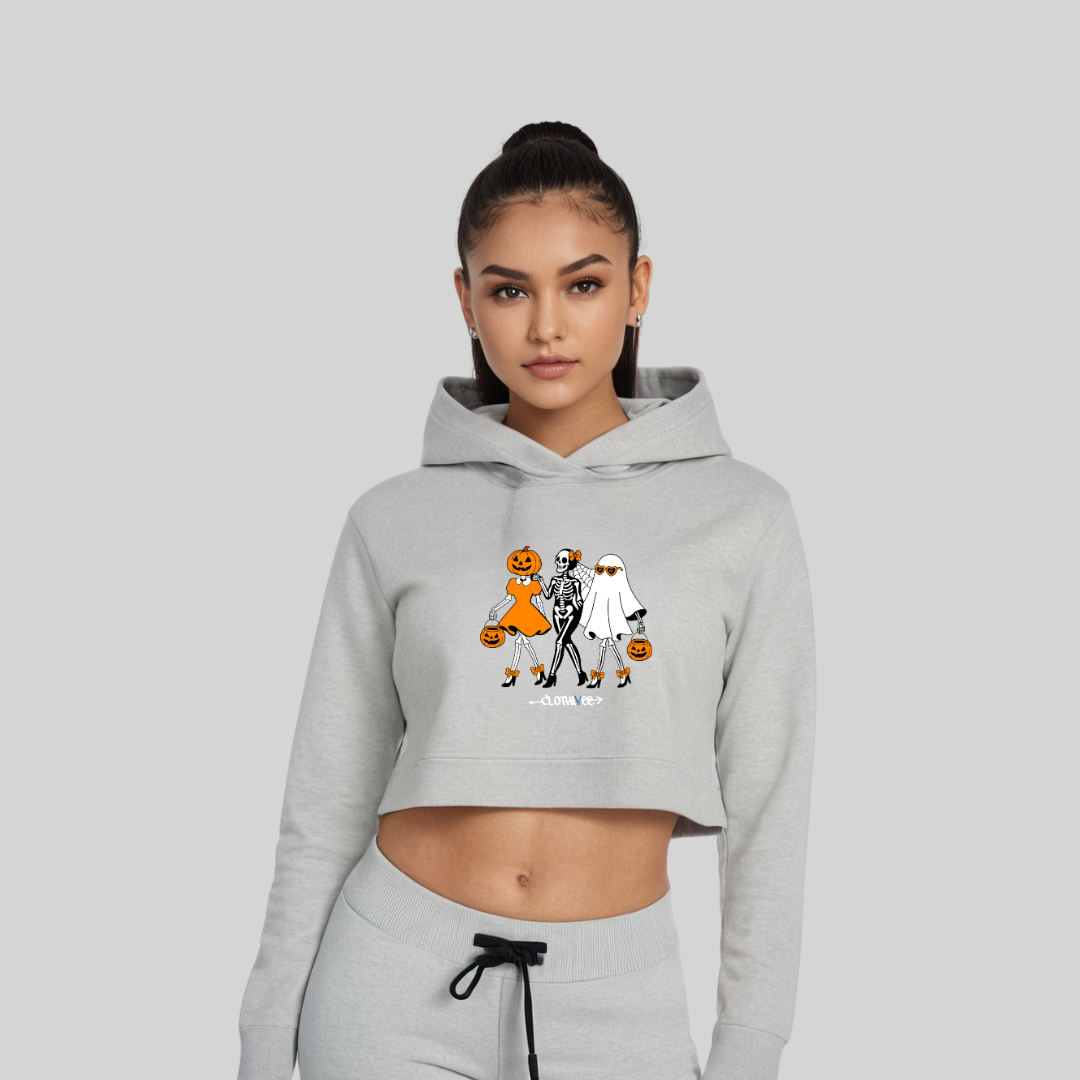 Halloween Trio Women’s Crop Hoodie