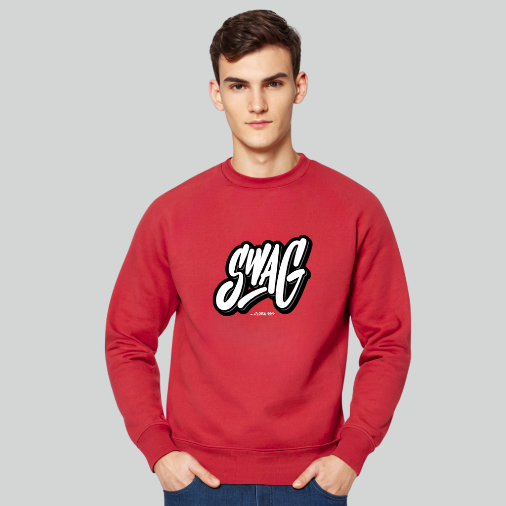 Clothivee Swag Script Crew Neck Sweatshirt