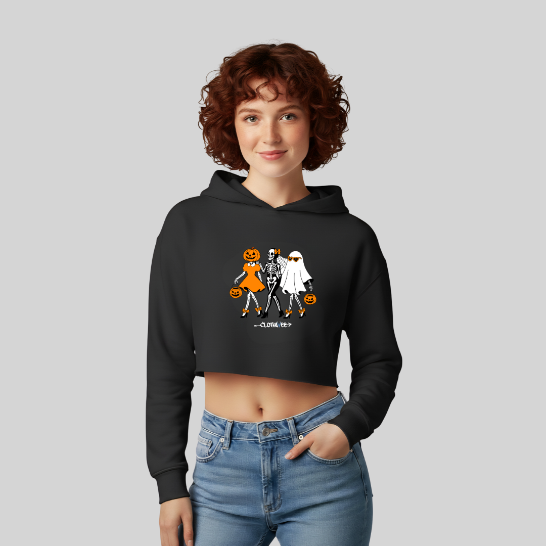 Halloween Trio Women’s Crop Hoodie