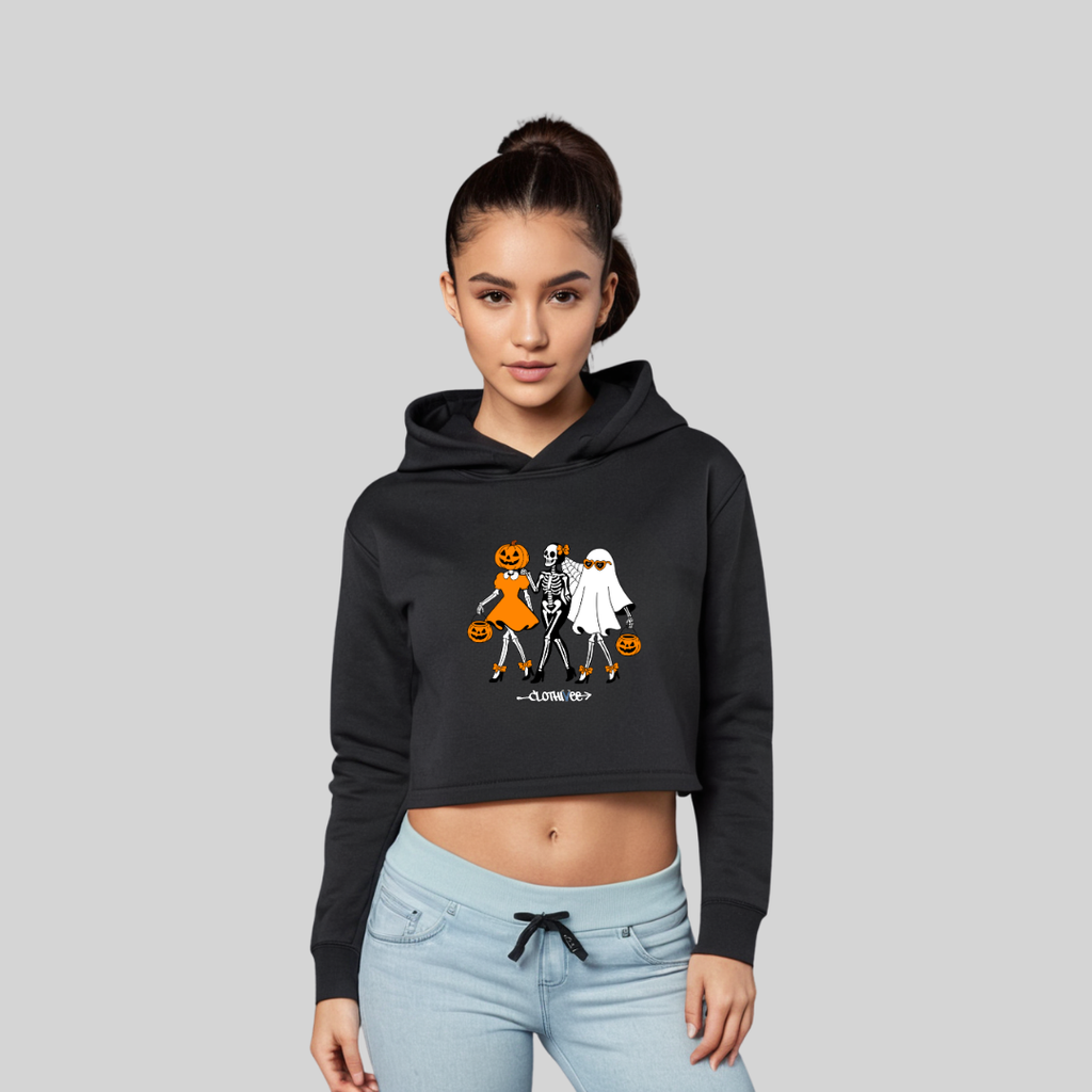 Halloween Trio Women’s Crop Hoodie
