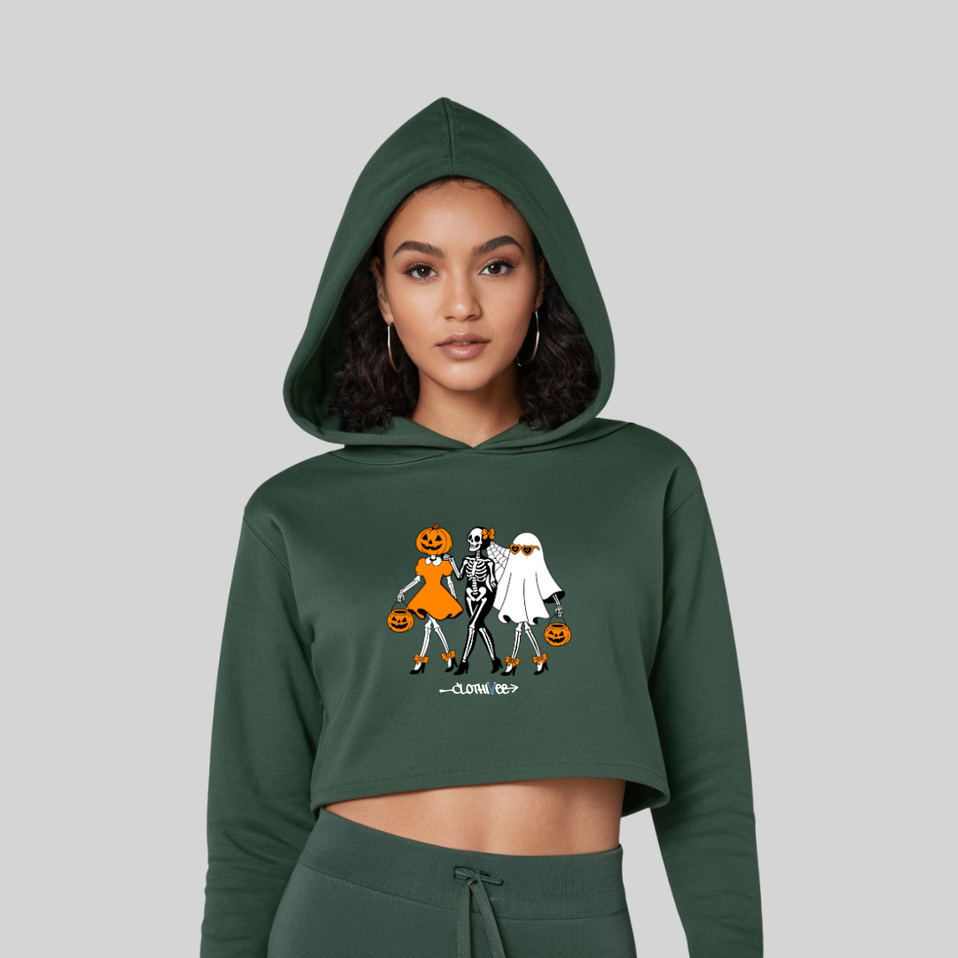 Halloween Trio Women’s Crop Hoodie