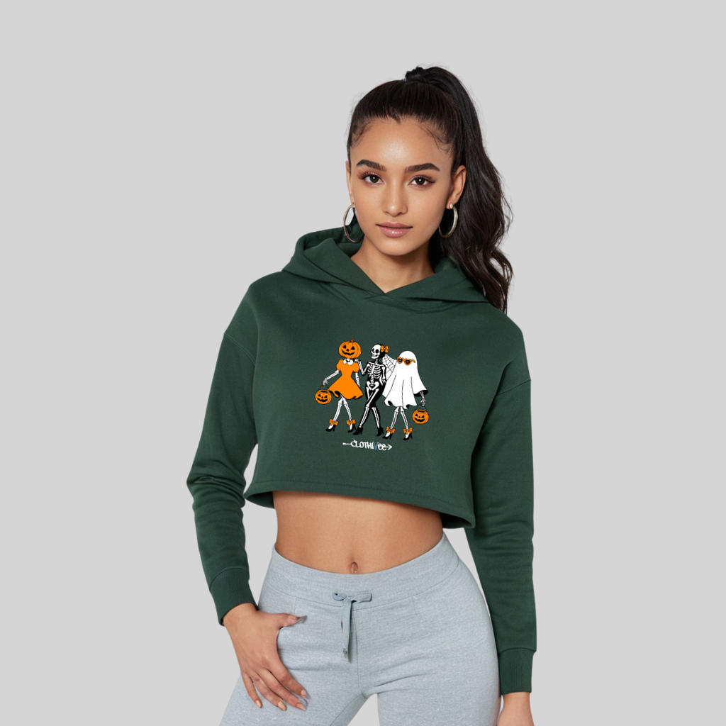 Halloween Trio Women’s Crop Hoodie