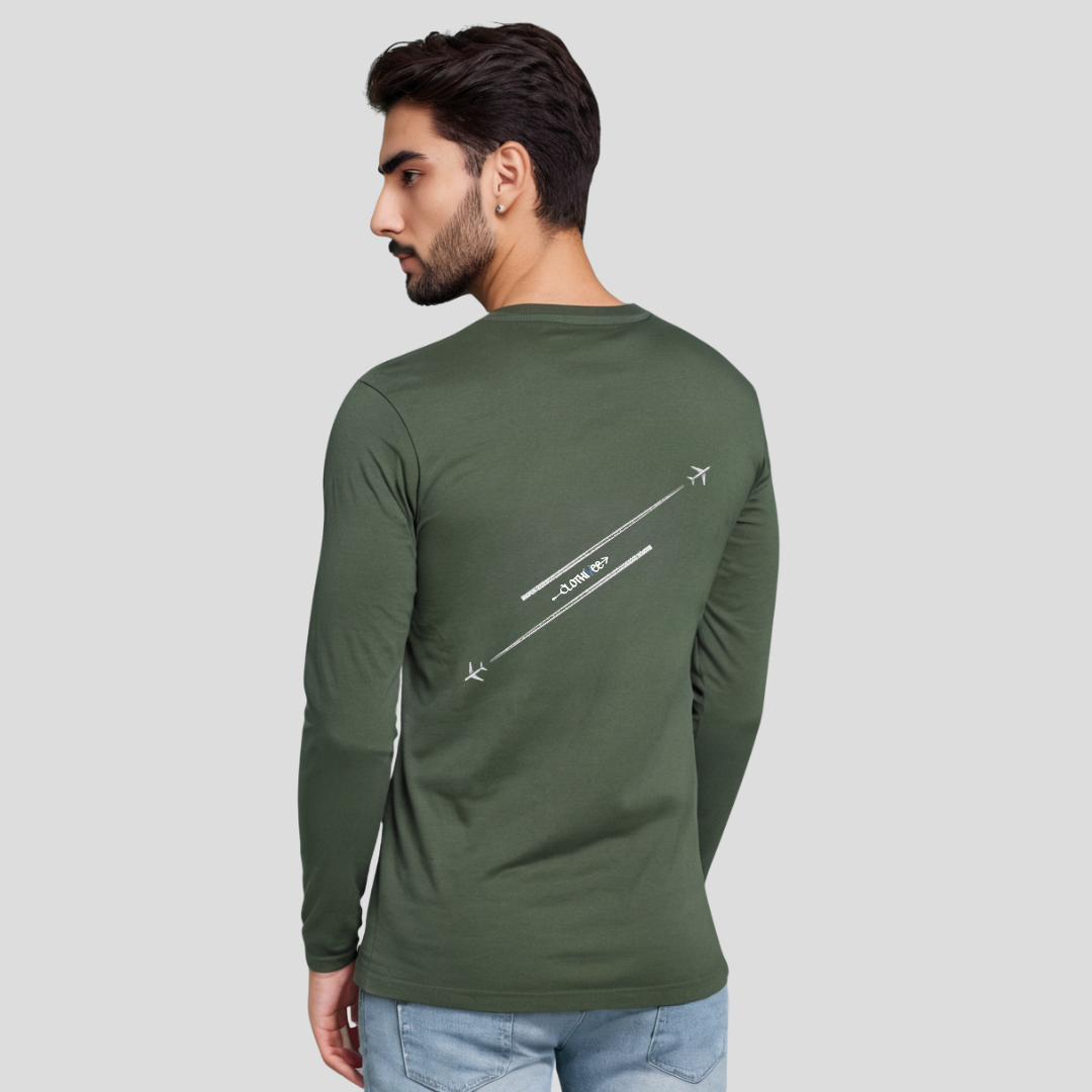 Clothivee Flight Path Full Sleeves T-shirt