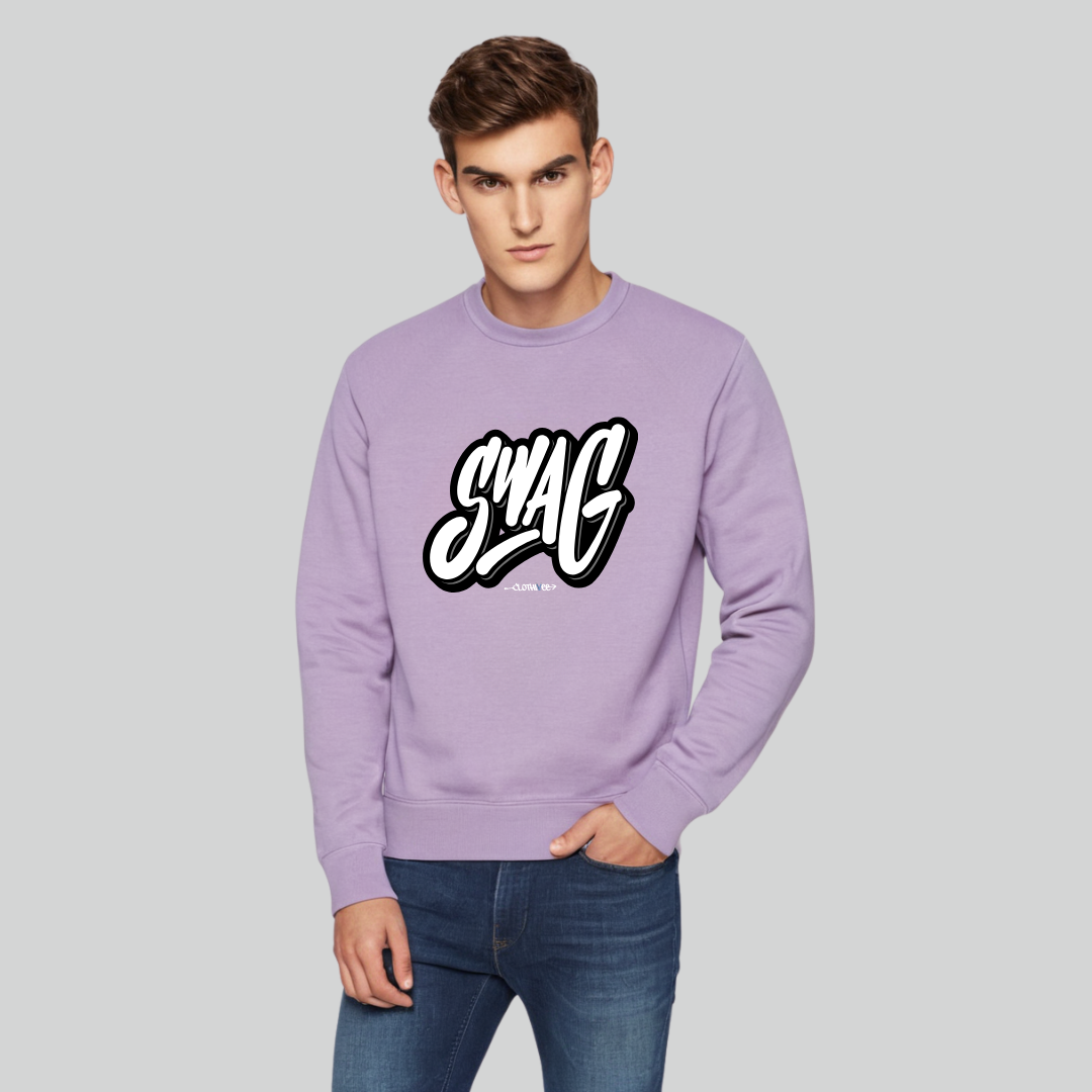 Clothivee Swag Script Crew Neck Sweatshirt