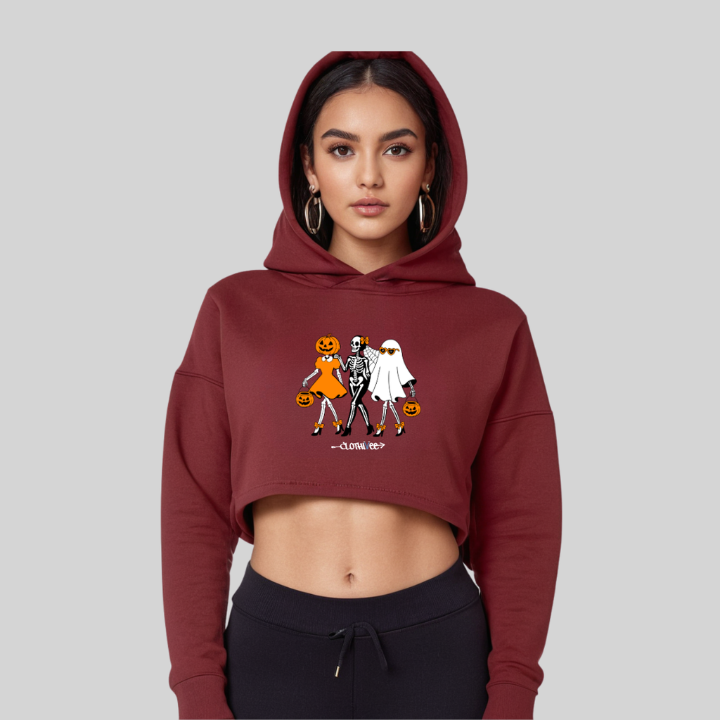 Halloween Trio Women’s Crop Hoodie