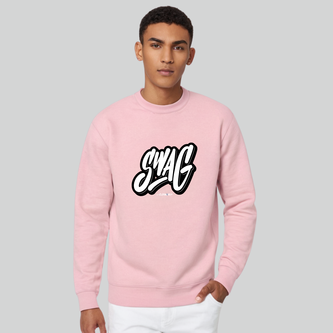 Clothivee Swag Script Crew Neck Sweatshirt