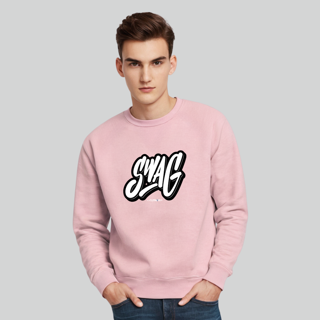 Clothivee Swag Script Crew Neck Sweatshirt