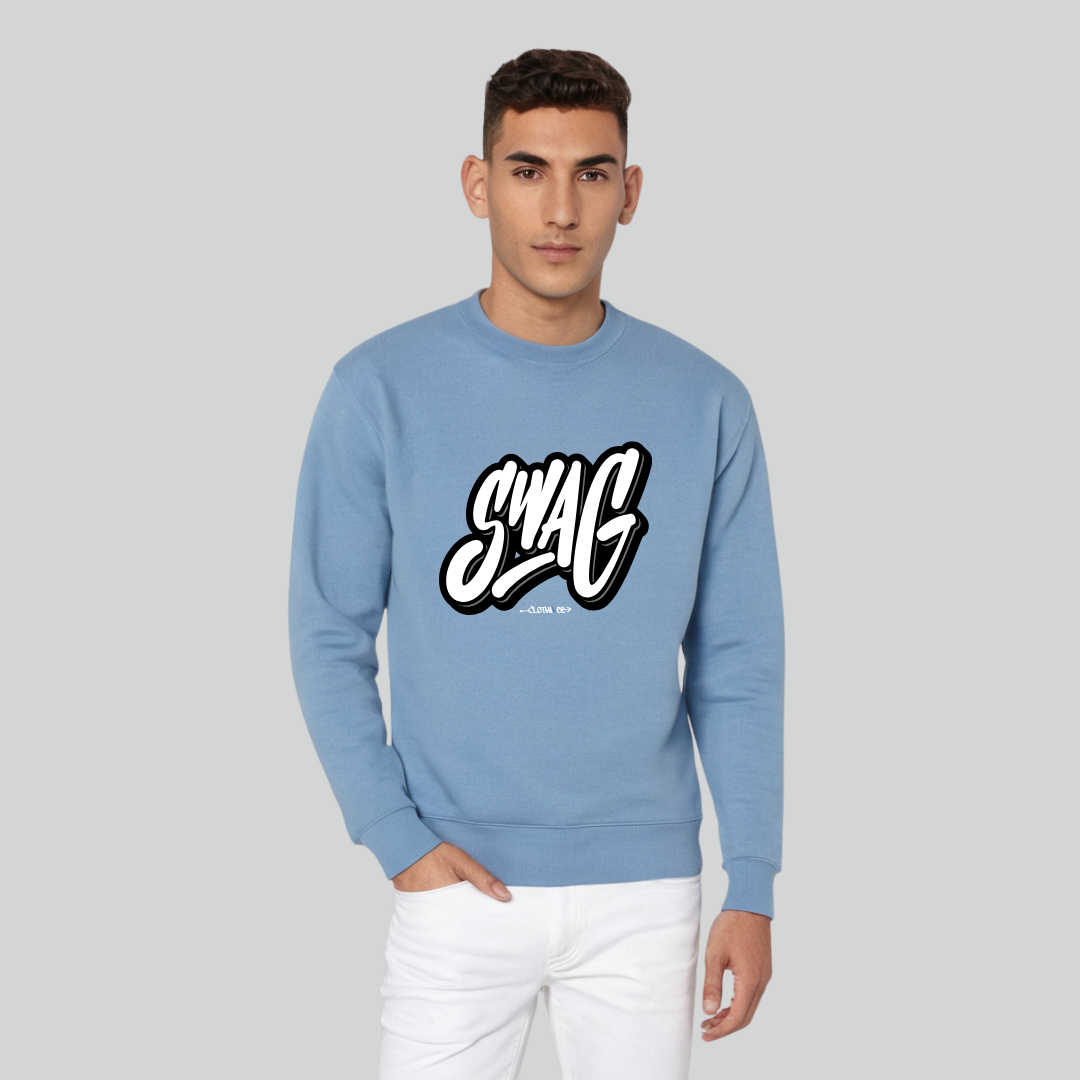 Clothivee Swag Script Crew Neck Sweatshirt