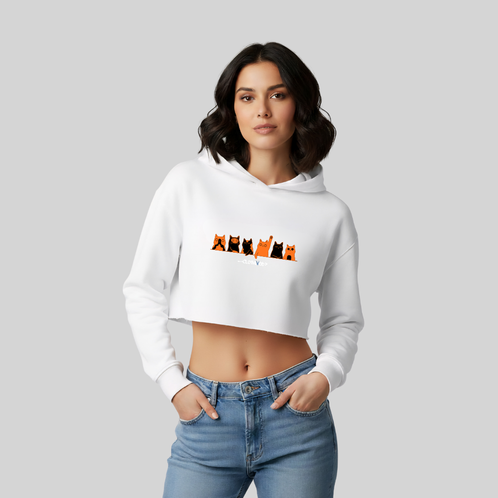 Cat Crew Women’s Crop Hoodie