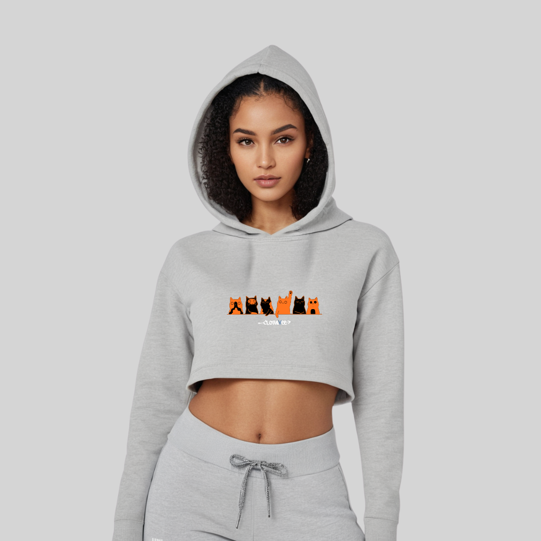 Cat Crew Women’s Crop Hoodie