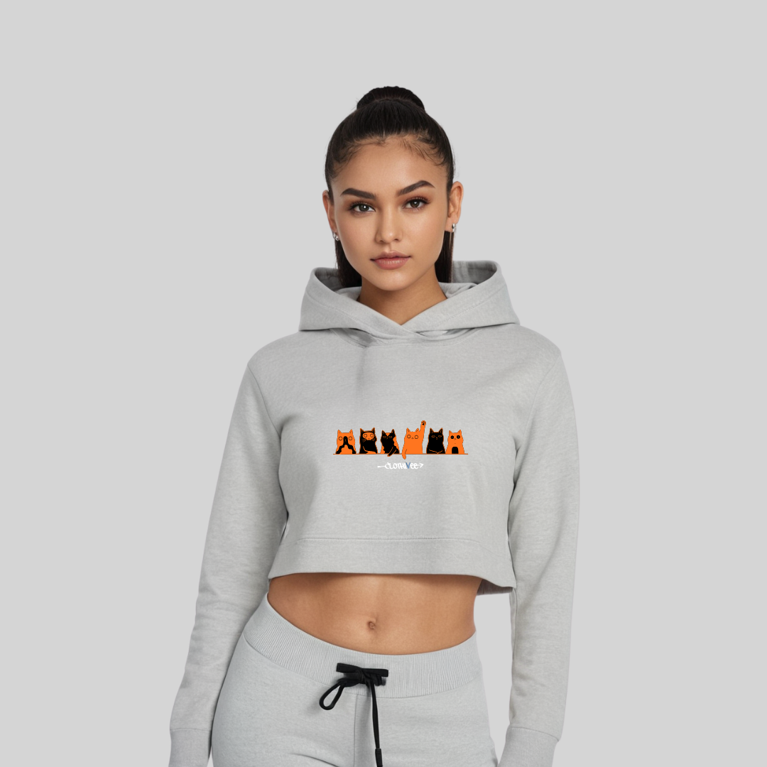 Cat Crew Women’s Crop Hoodie