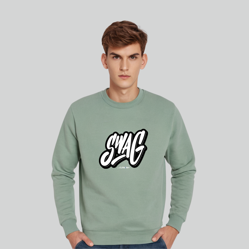 Clothivee Swag Script Crew Neck Sweatshirt